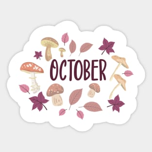 October Sticker
